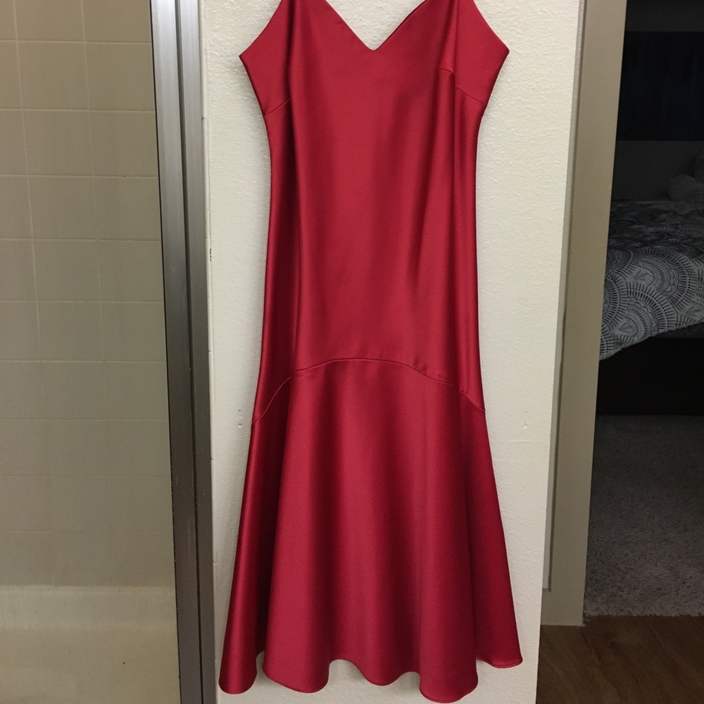 Red Satin Dress